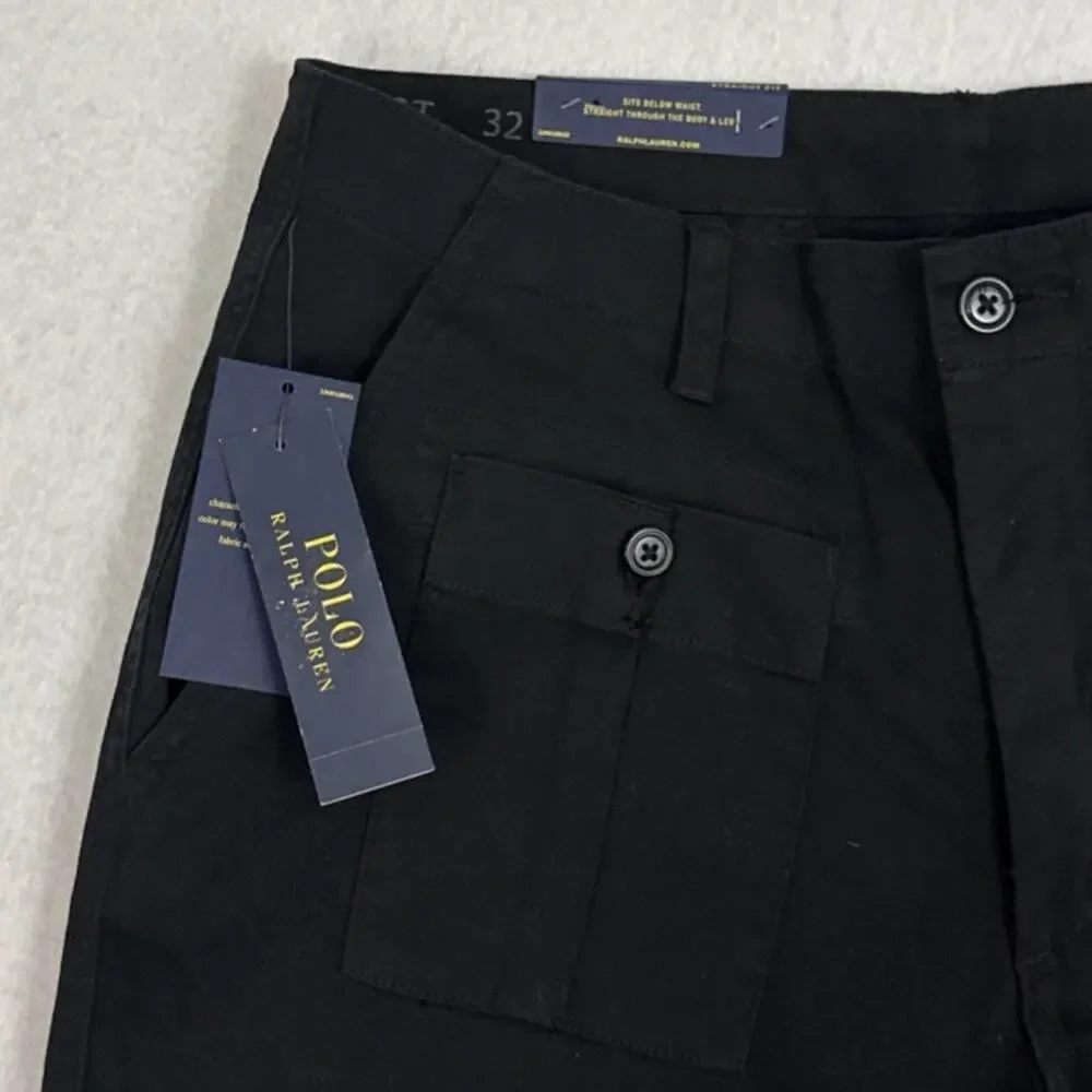 Polo Ralph Lauren Mens Cargo Jogger Pants 32x32 Black Golf Aviator Military
